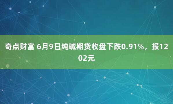 奇点财富 6月9日纯碱期货收盘下跌0.91%,报1202元