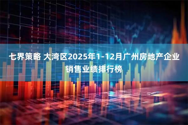 七界策略 大湾区2025年1-12月广州房地产企业销售业绩排行榜